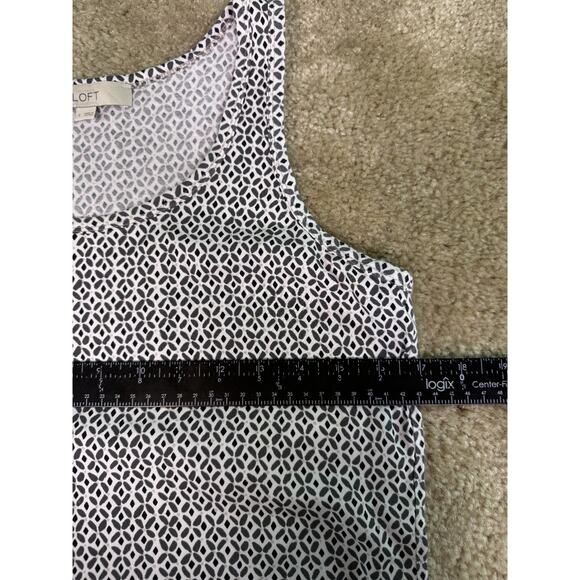 Ann Taylor Loft Tank Top Womens Size Small Geometric Print Casual D929 - Picture 5 of 7